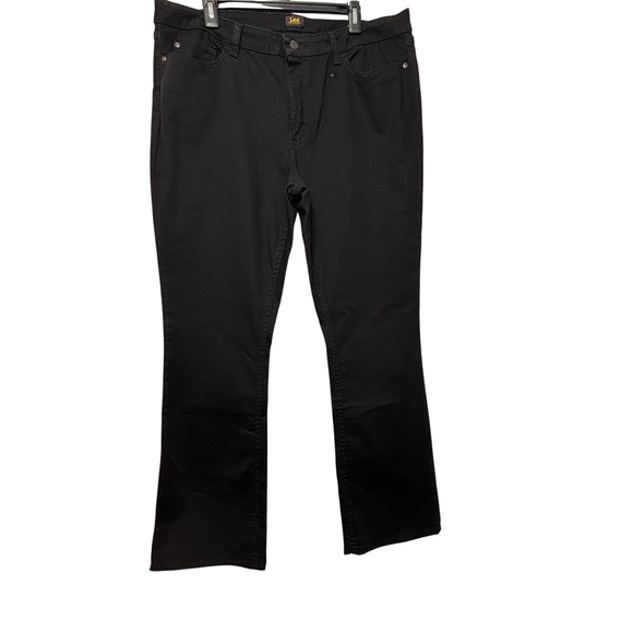 Lee Women Midrise Bootcut Jeans Black Sz 18 stretch casual comfy - Picture 1 of 8